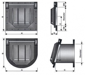 "HDPE-S" - "HDPE-F" FLAP VALVE  DN100 up to DN1800 - FLAP VALVE